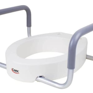 Compass Health Brands CarexÂ® Raised Toilet Seat with Arms - Elongated